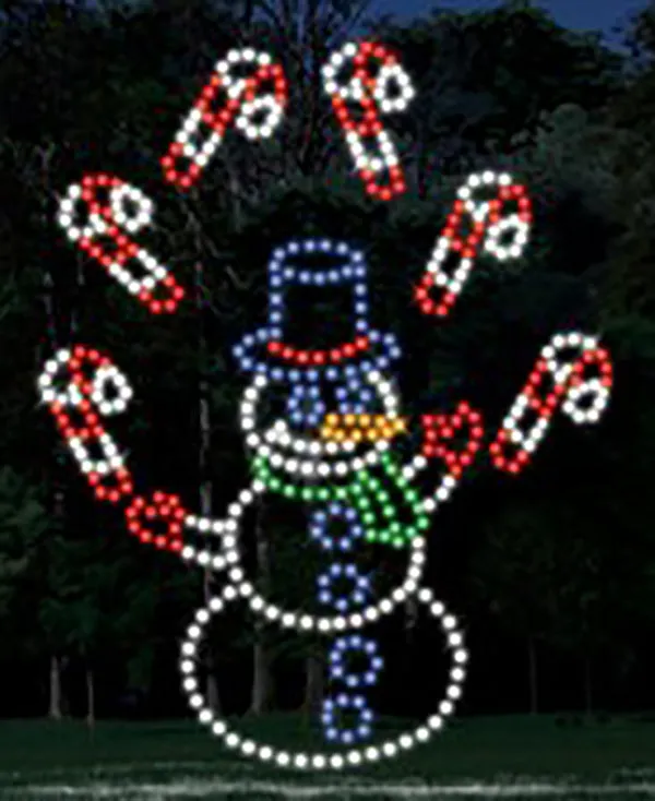 10' Frosty Juggling Candy Canes