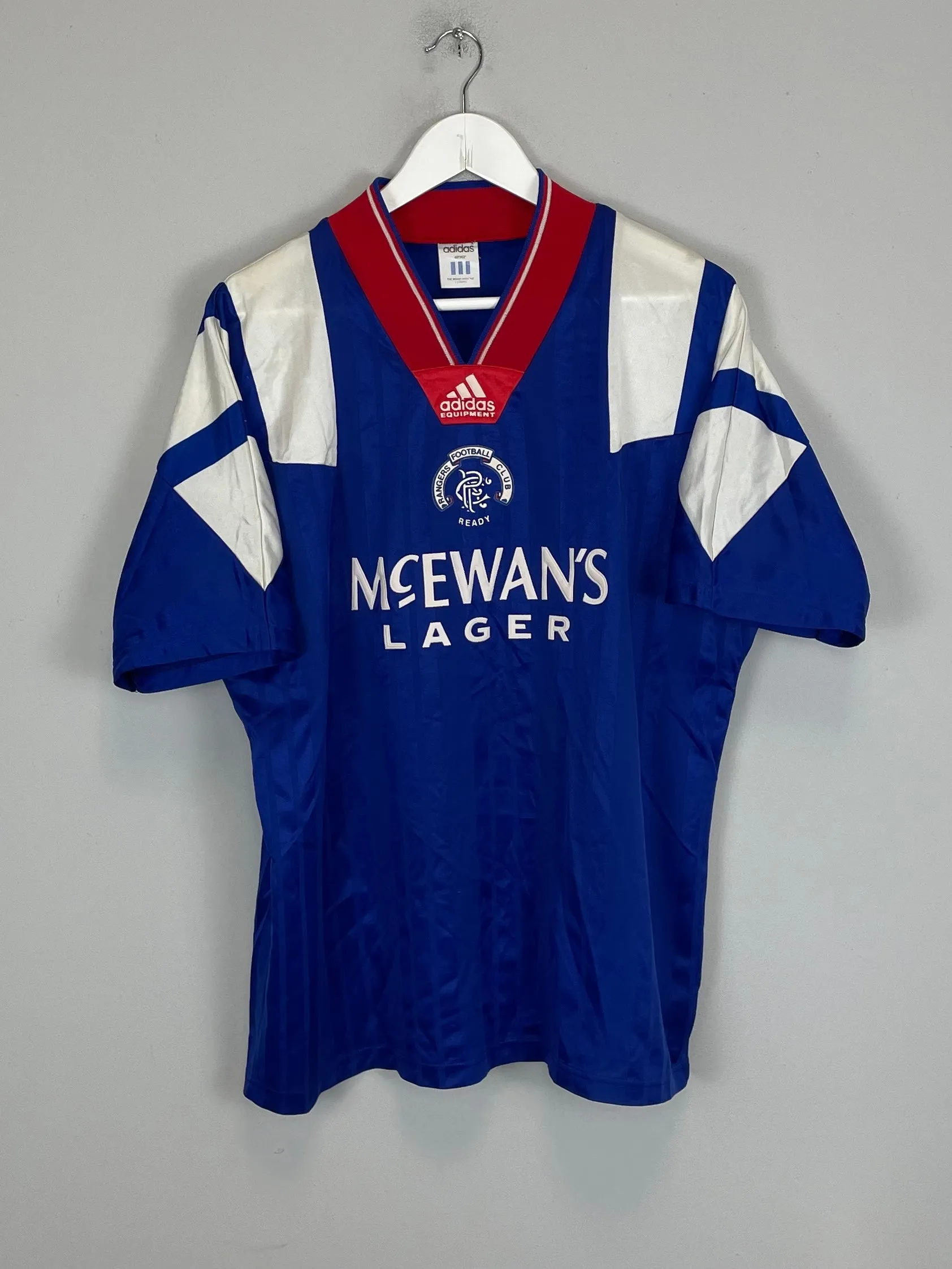 1992/94 RANGERS HOME SHIRT (M) ADIDAS