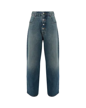 5 Pockets Button Jeans