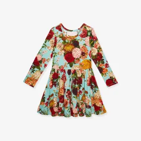 Adalynn Long Sleeve Ruffled Twirl Dress