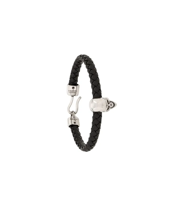 Alexander McQueen skull leather bracelet