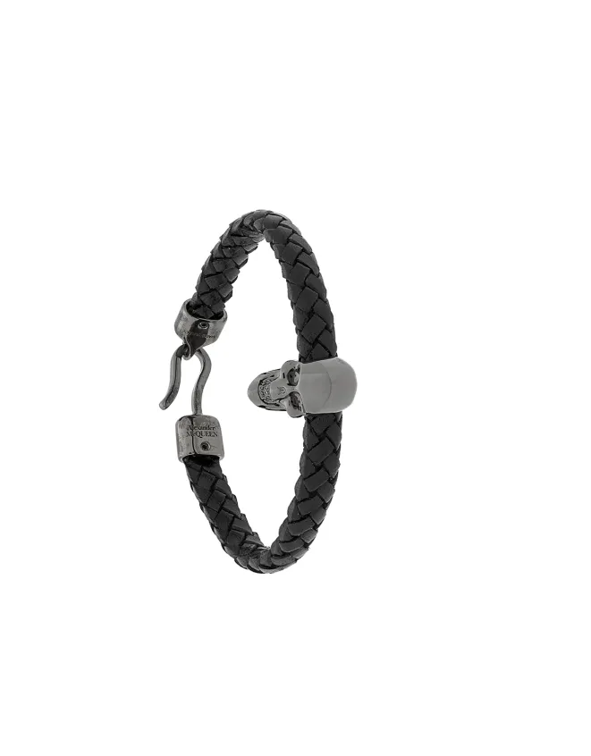 Alexander McQueen skull leather bracelet