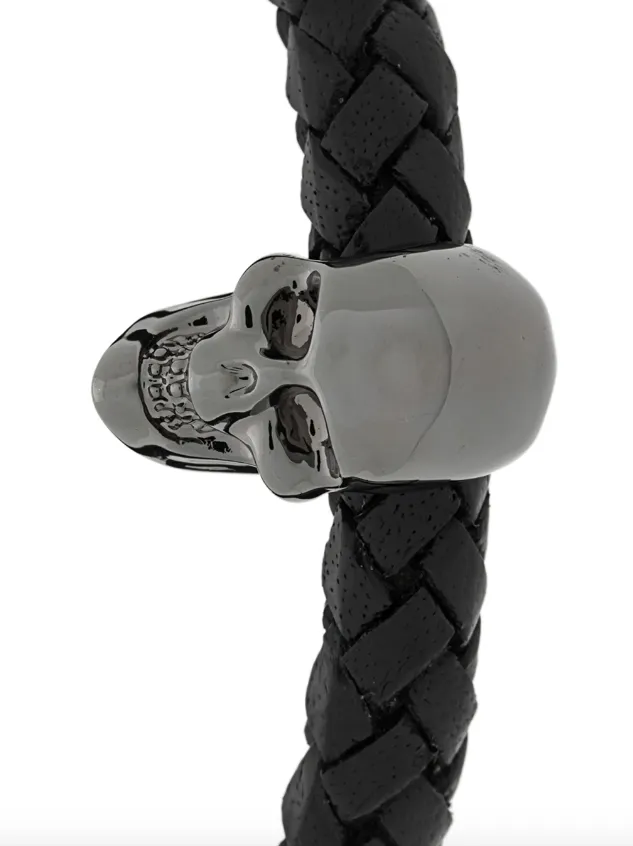 Alexander McQueen skull leather bracelet