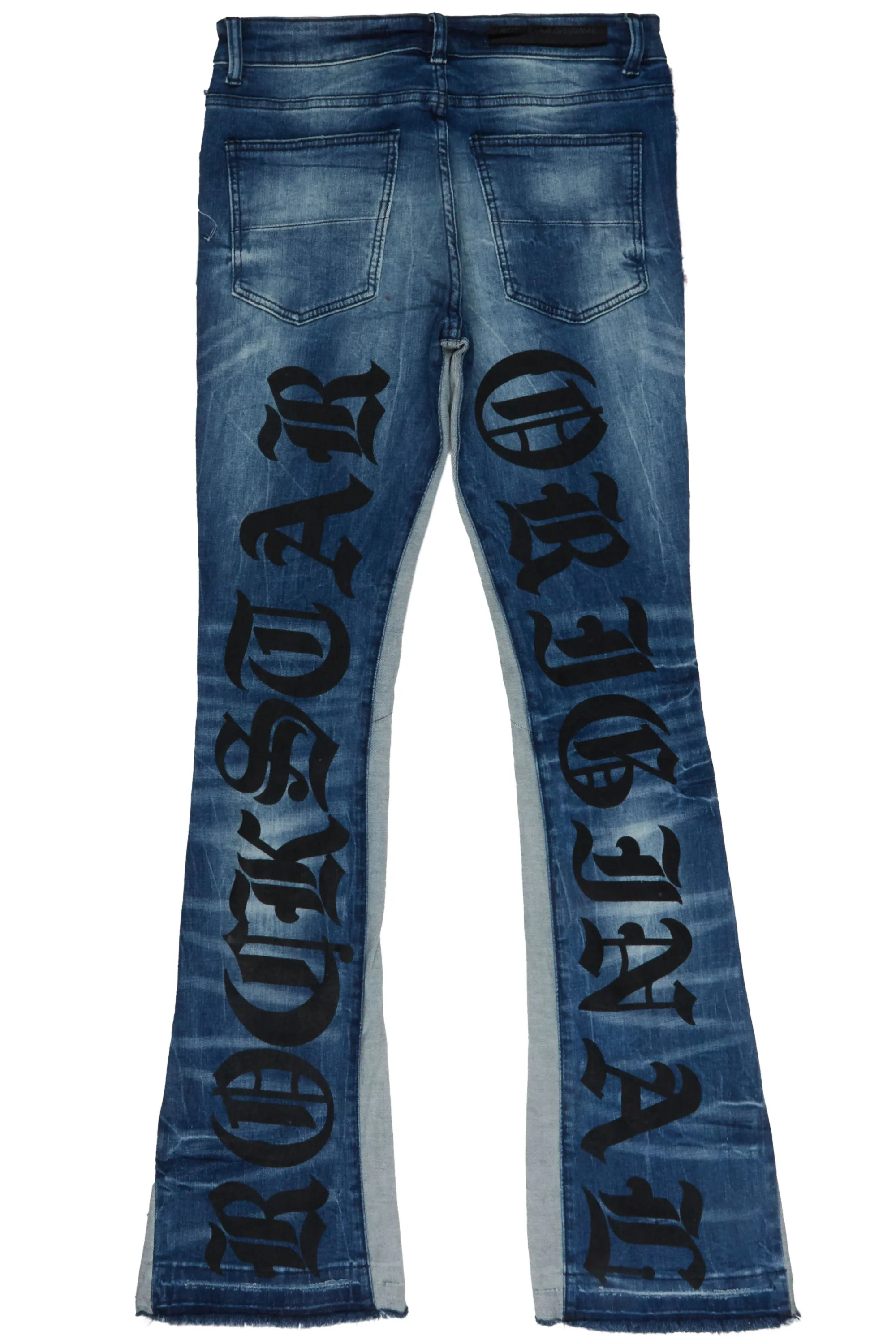 Arc Black/Blue Graphic Flare Jean