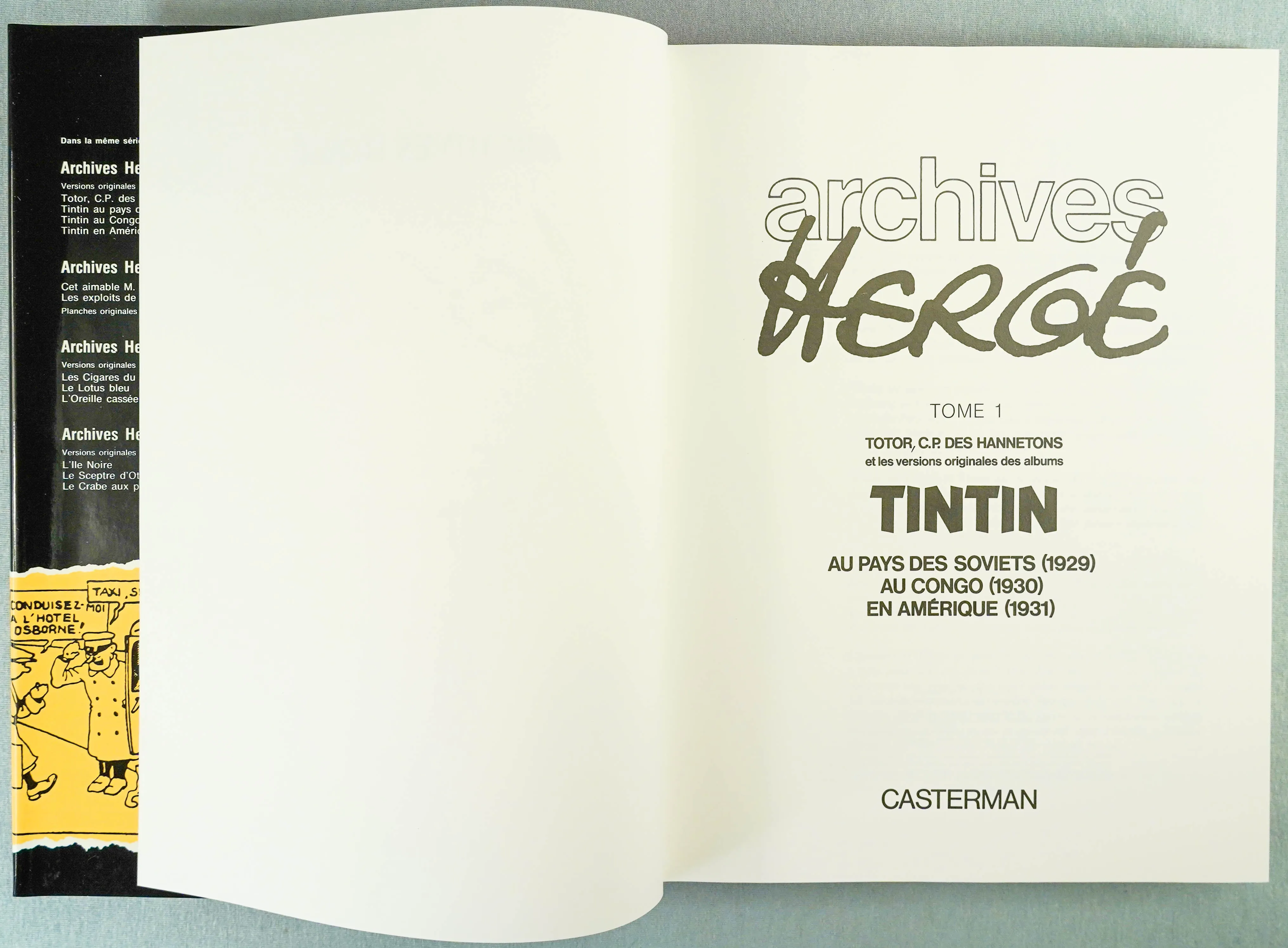 ARCHIVES HERGE Volume 1: 1st Edition Tintin Books Totor Hardback Rare EO