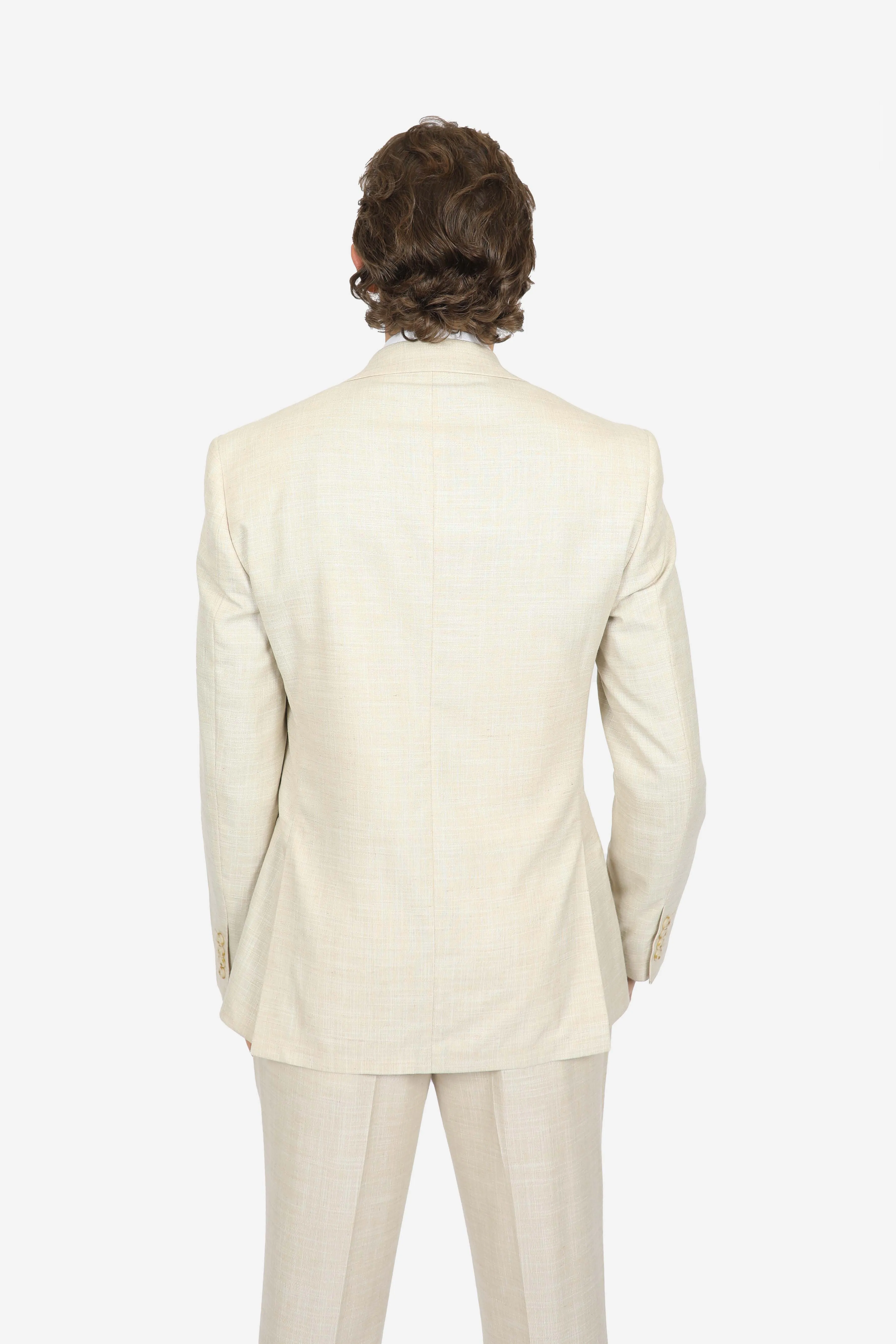 Beige Brinsley Linen Weave Jacket