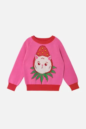 Berry Kitty Kids Knit