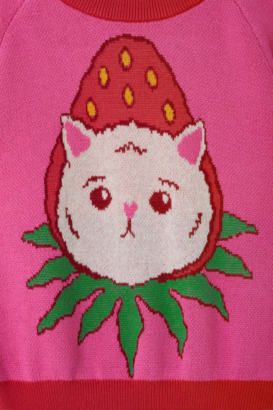 Berry Kitty Kids Knit