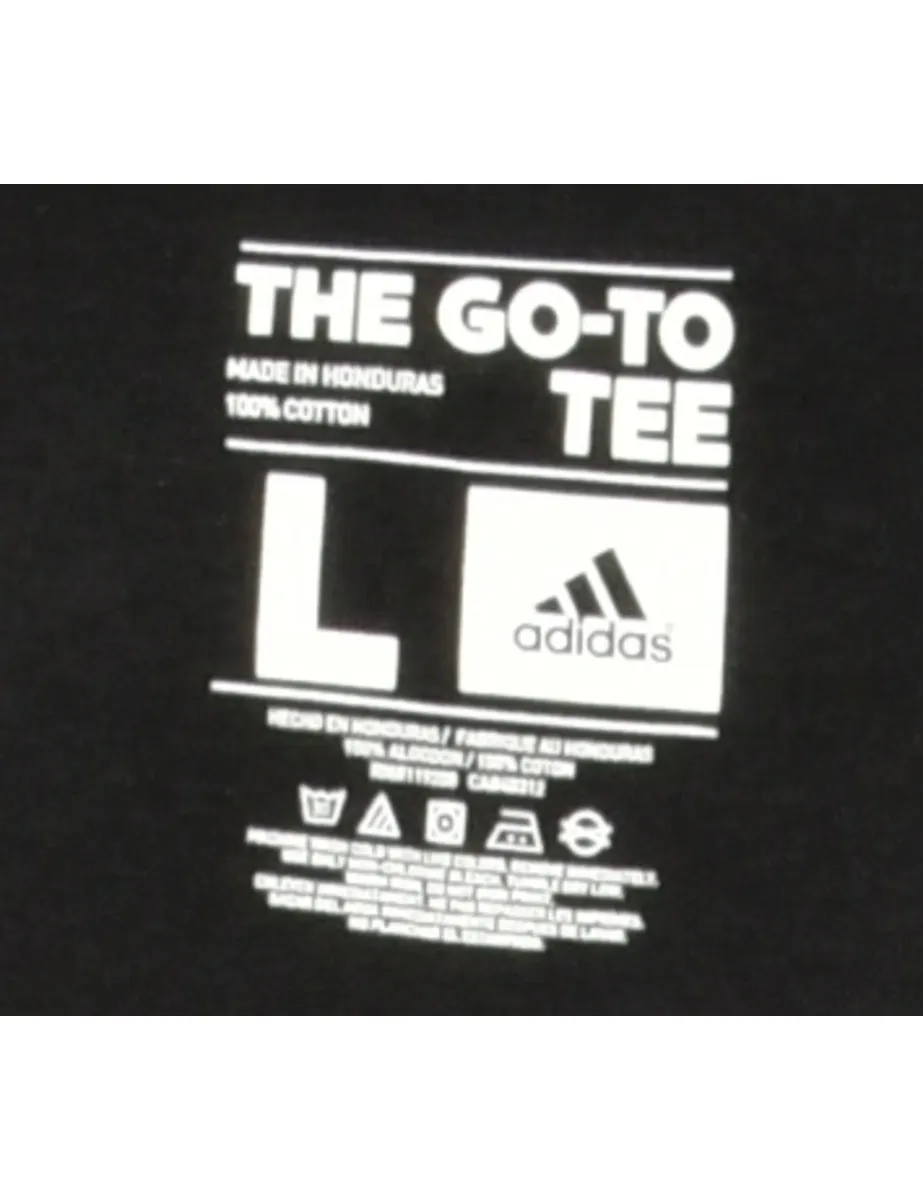 Black Adidas Printed T-shirt - L