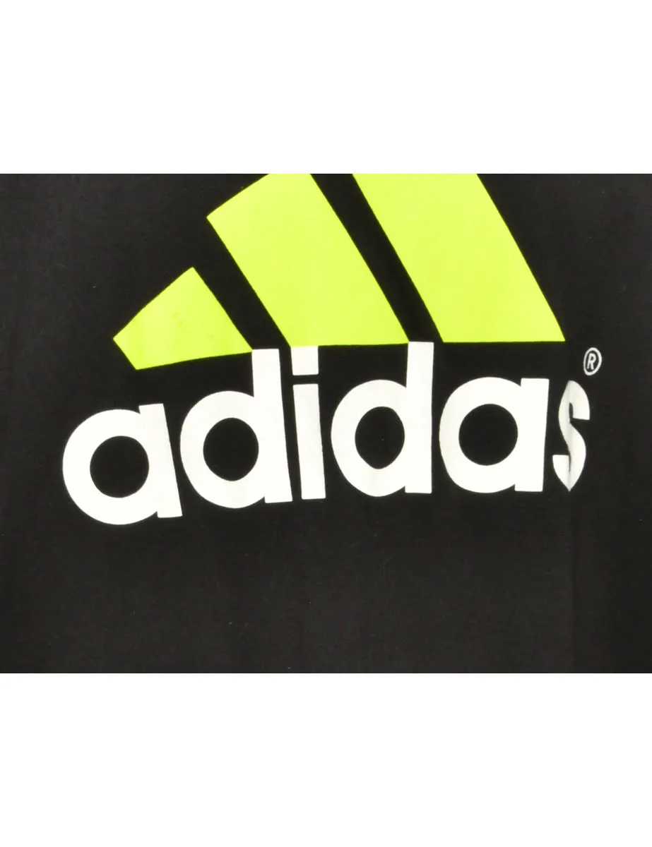 Black Adidas Printed T-shirt - L