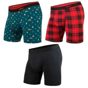 BN3TH Home For The Holidays Classic 3 Pack Boxer Brief - Green/Red/Black