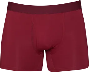 Boxer Brief w/ Fly in Burgundy Red by Wood Underwear