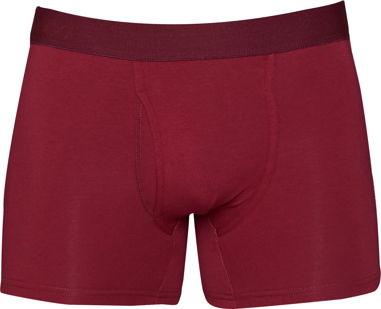 Boxer Brief w/ Fly in Burgundy Red by Wood Underwear