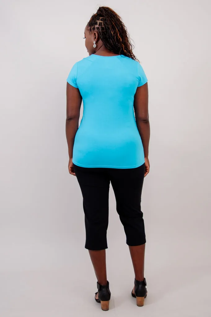 Brenda Tee, Turquoise, Bamboo