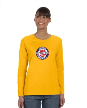 Buick Service Ladies' 5.3 oz. Gildan Heavy Cotton Missy Fit Long-Sleeve T-Shirt