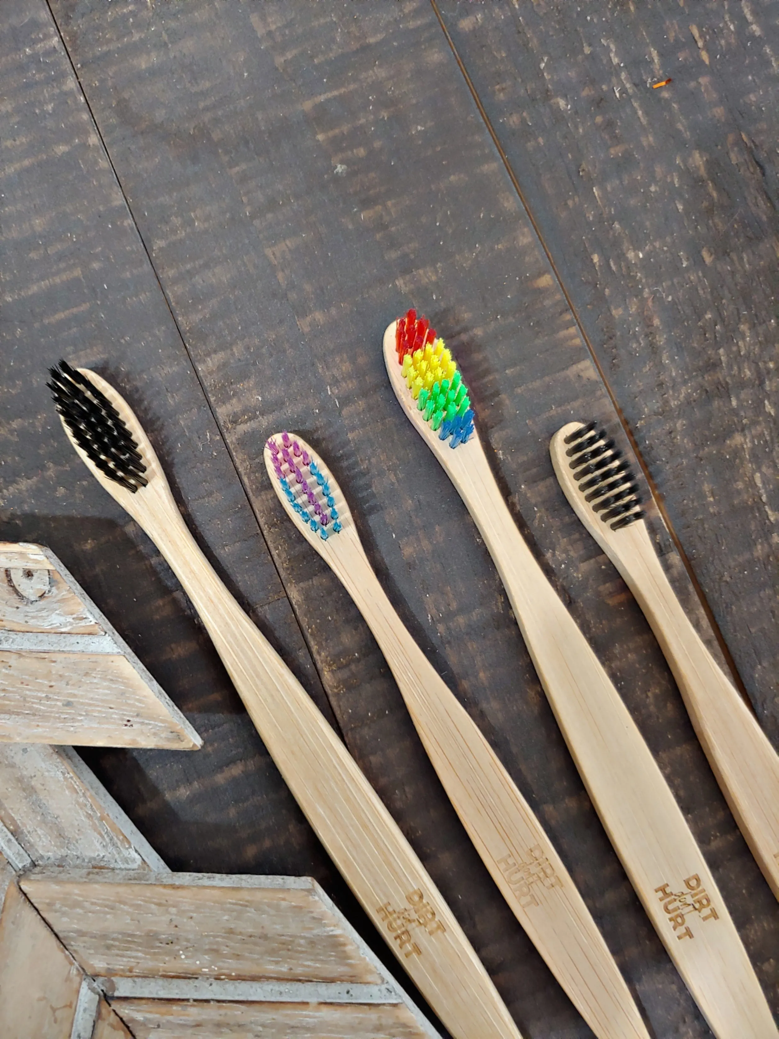 Charcoal Bristle Bamboo Toothbrush ll Kid ll Soft Bristles