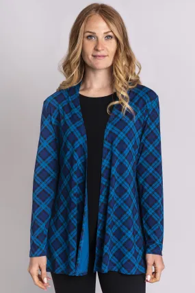 Chopra Jacket, Teal Plaid, Bamboo - Final Sale