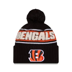 Cincinnati Bengals NFL New Era Men's Black 2024 Sideline Sport Knit Pom Hat