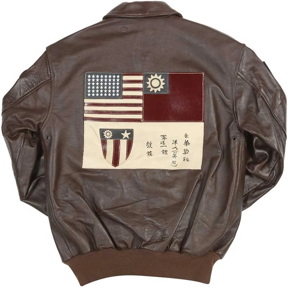 Cockpit USA Mens Flying Tigers Horsehide A-2 Flight Jacket