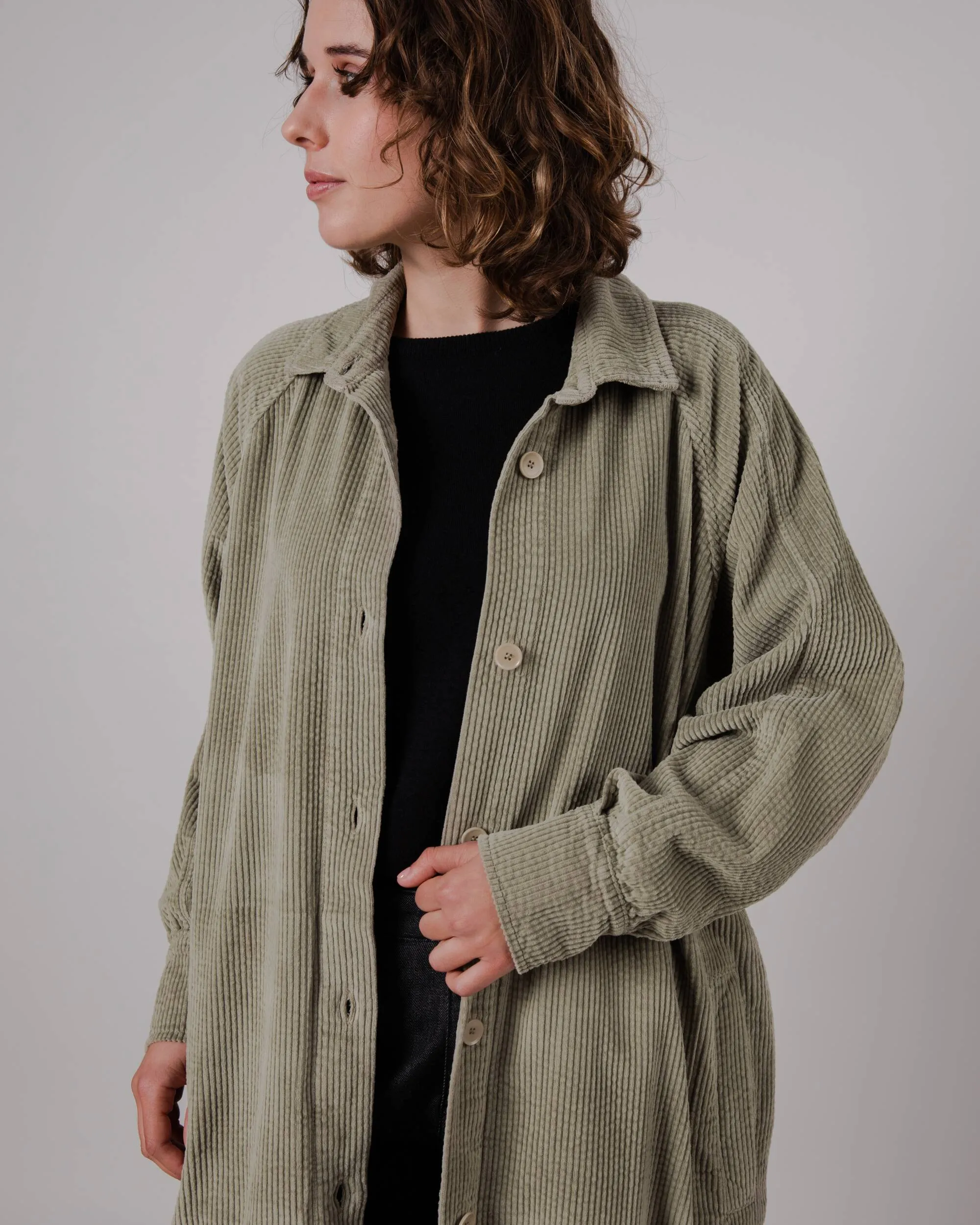 Corduroy Jacket Pale Green