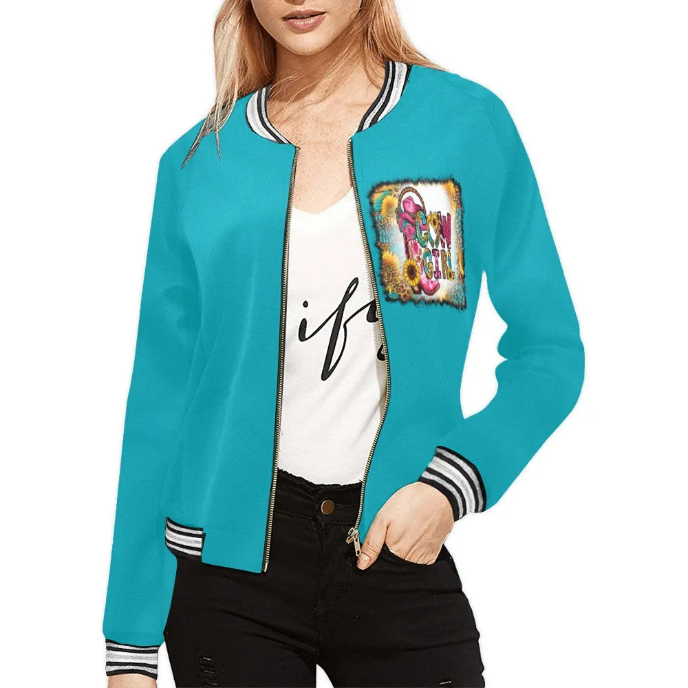 Country Cowgirl Bomber Jacket for Women