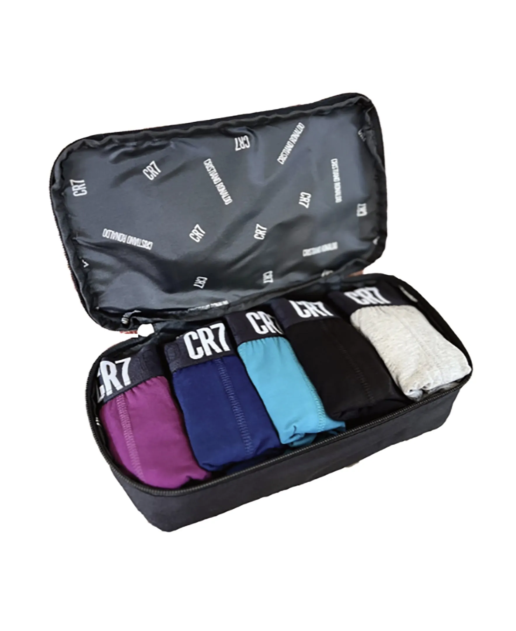 CR7 Men's Trunk 5-Pack in Travel Zip Bag