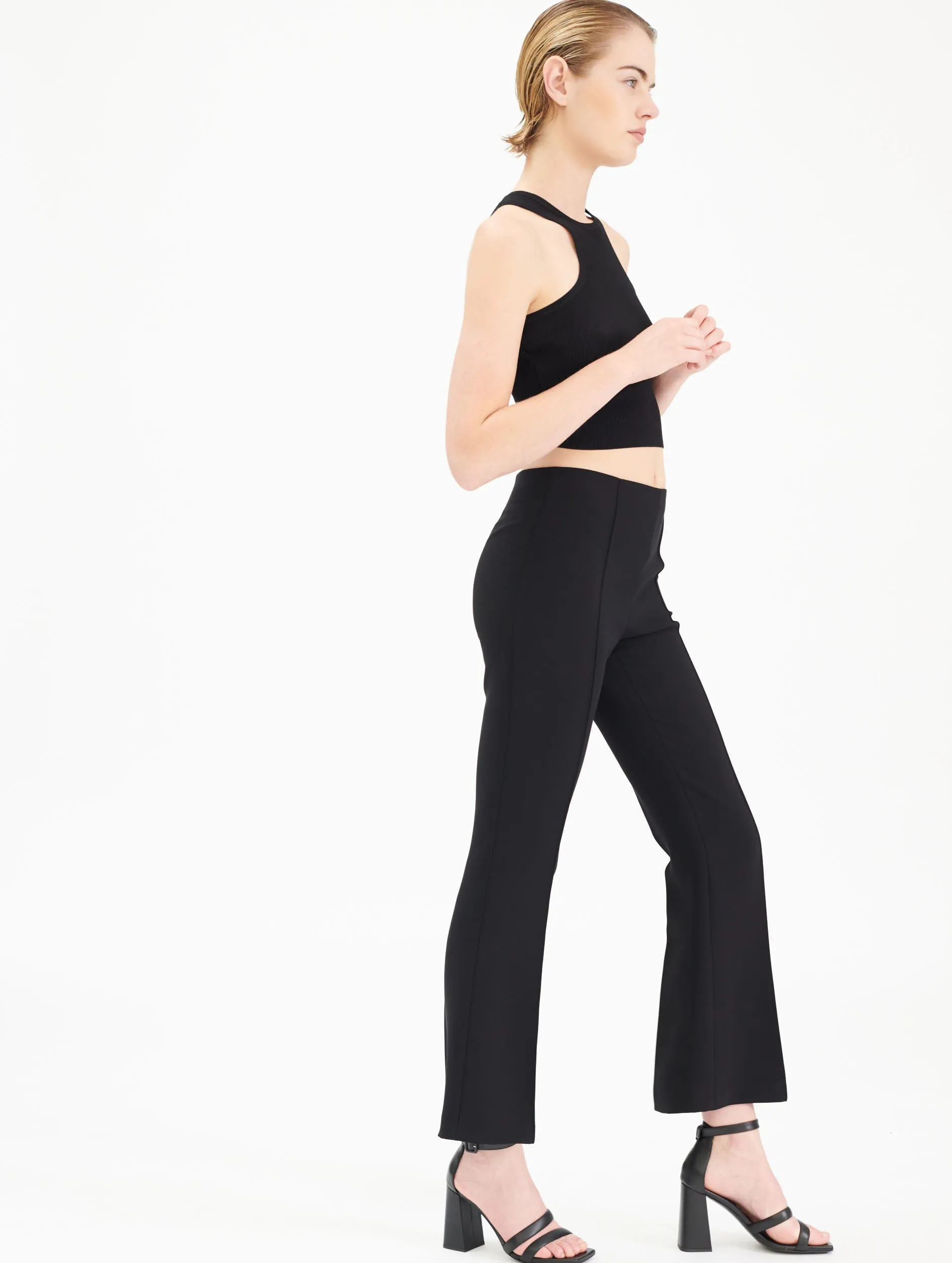 Crepe trumpet trousers