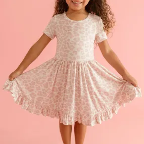 Delaney Short Sleeve Ruffled Twirl Dress