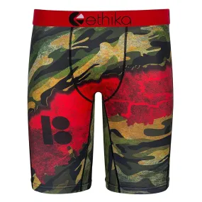 Ethika Mens Multicolored Polyester Soft 4-Way Fabric Boxer Brief Underwear - UMS068-GRR-M