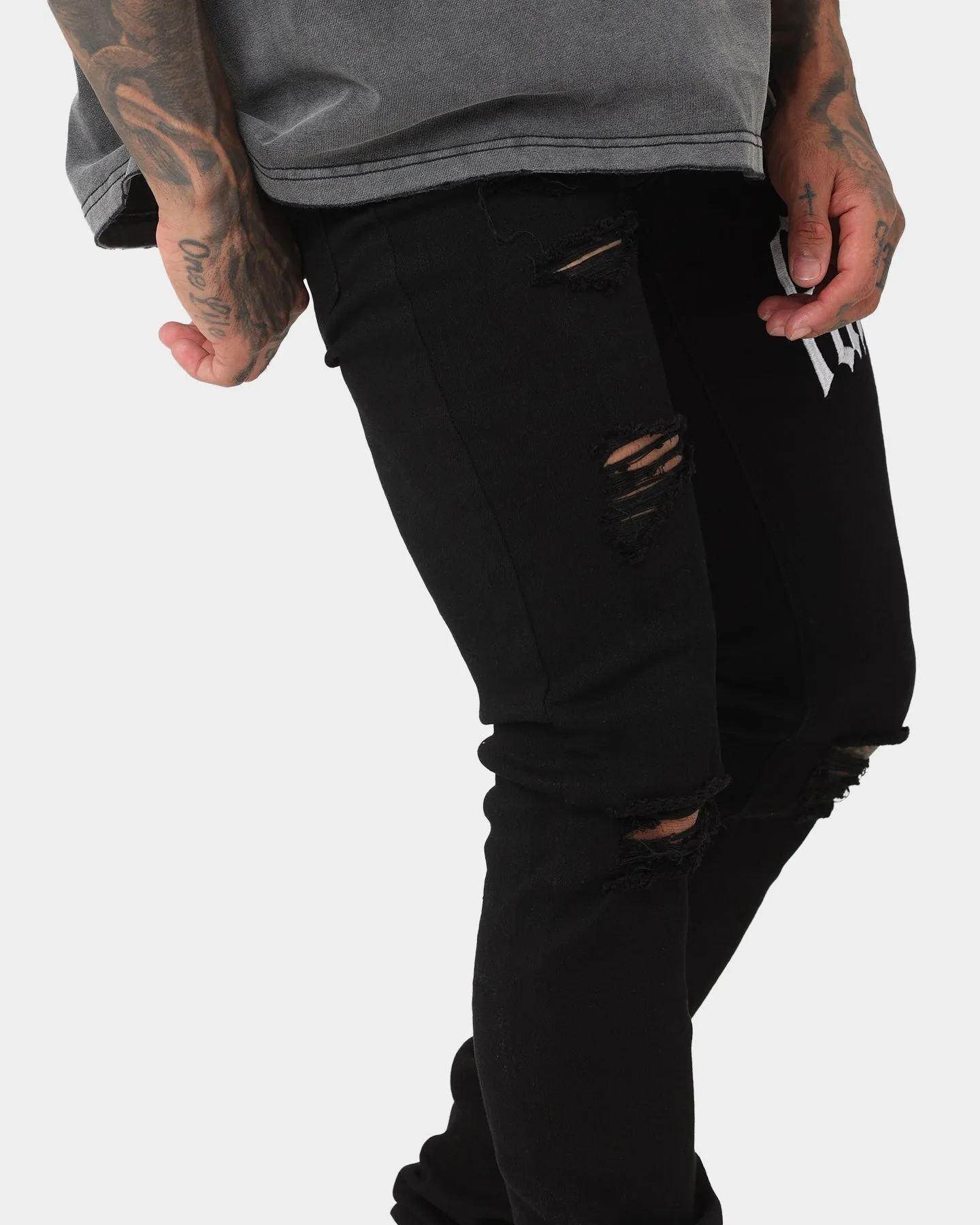 Fallen Breed Logo Denim Jeans Black