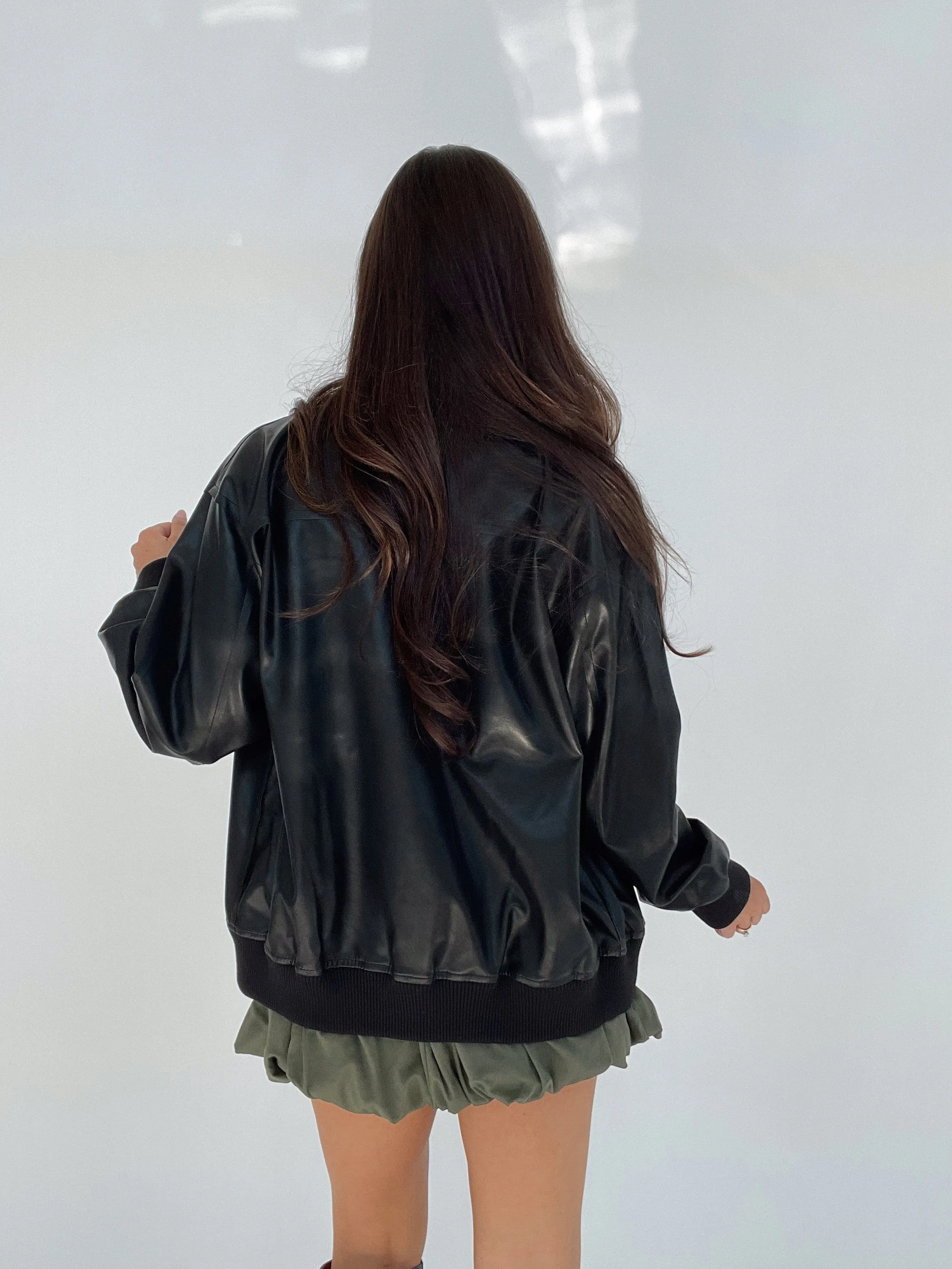 Faux Leather Moto Jacket