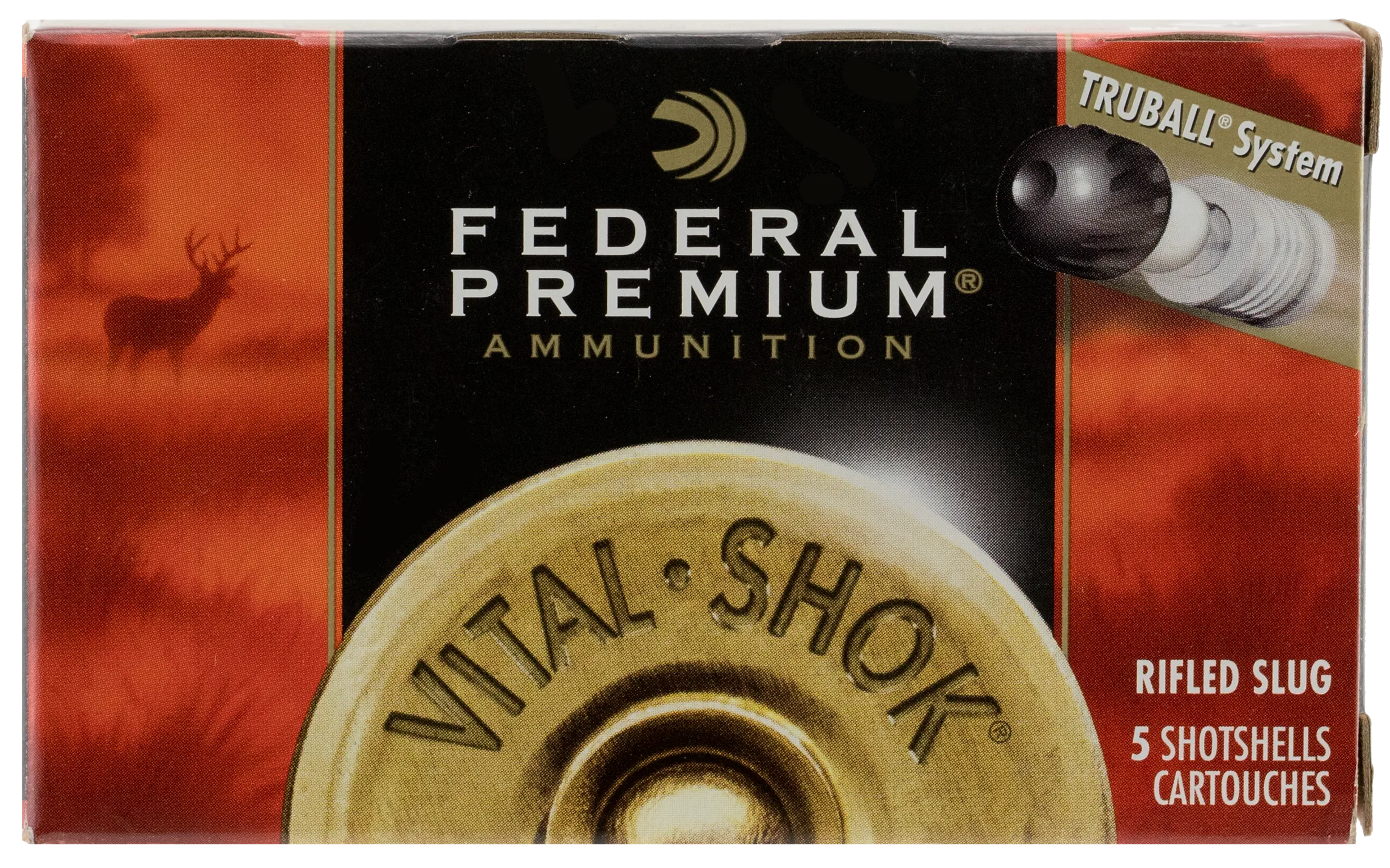 Federal PB127LRS Vital-Shok 12 Gauge 2.75" 1 oz Slug Shot 5 Bx/ 50 Cs