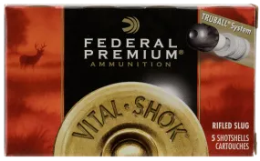 Federal PB127LRS Vital-Shok 12 Gauge 2.75" 1 oz Slug Shot 5 Bx/ 50 Cs