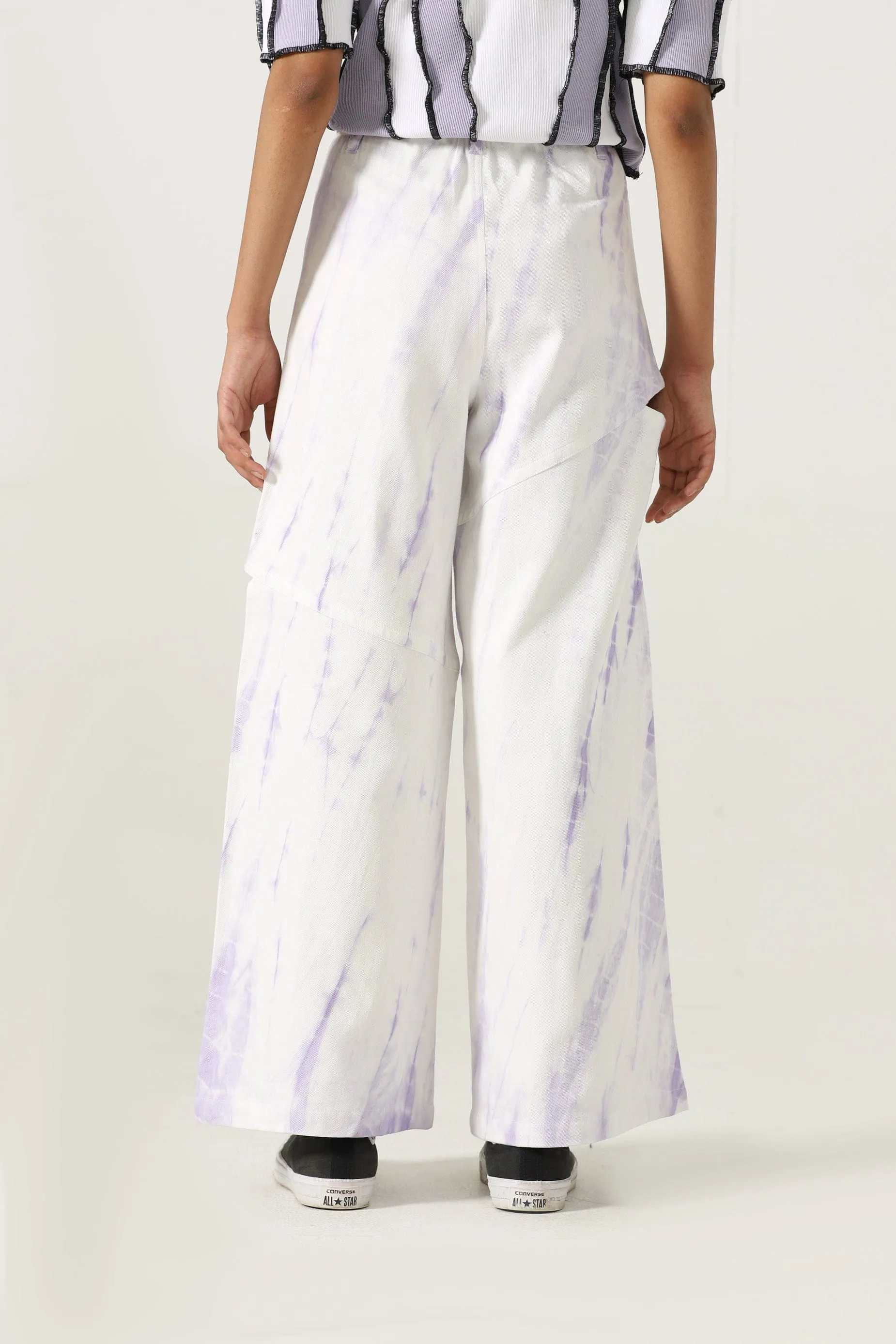 FLARED TYE DYE TROUSERS