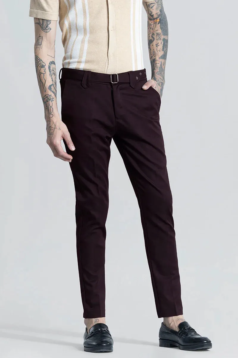 Flex Fit Burgundy Formal Trouser