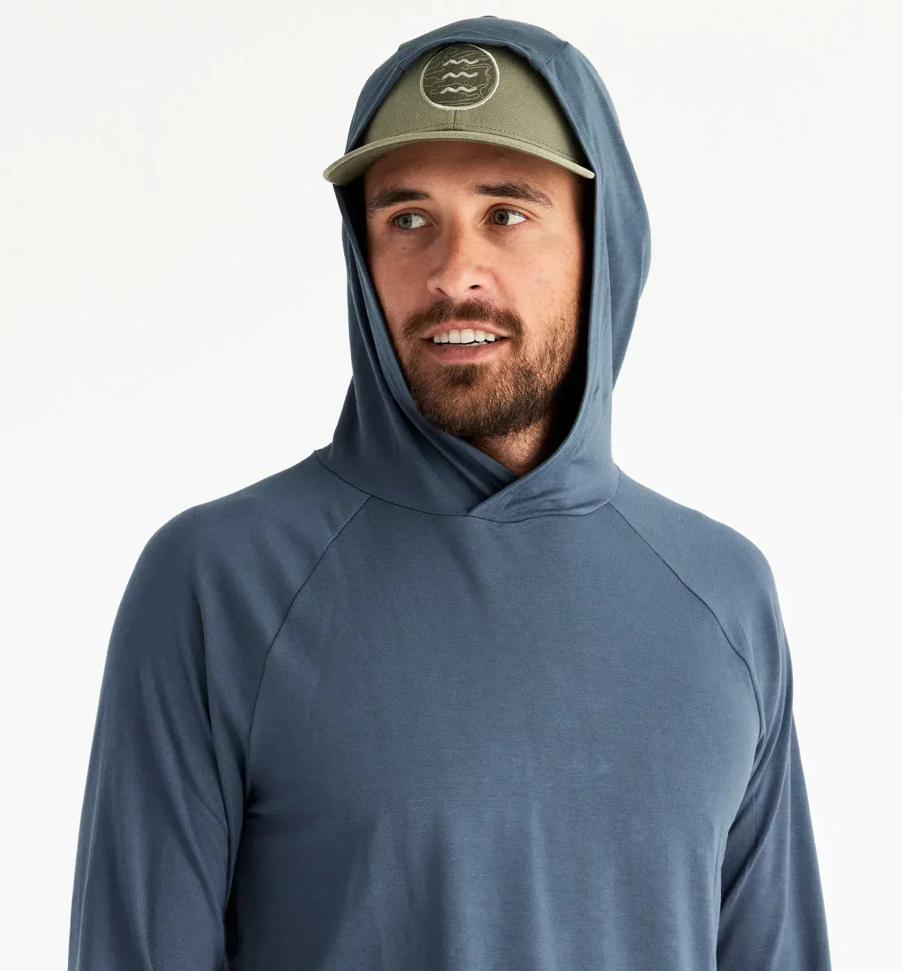 Free Fly Men's Bamboo Flex Hoodie in Midnight