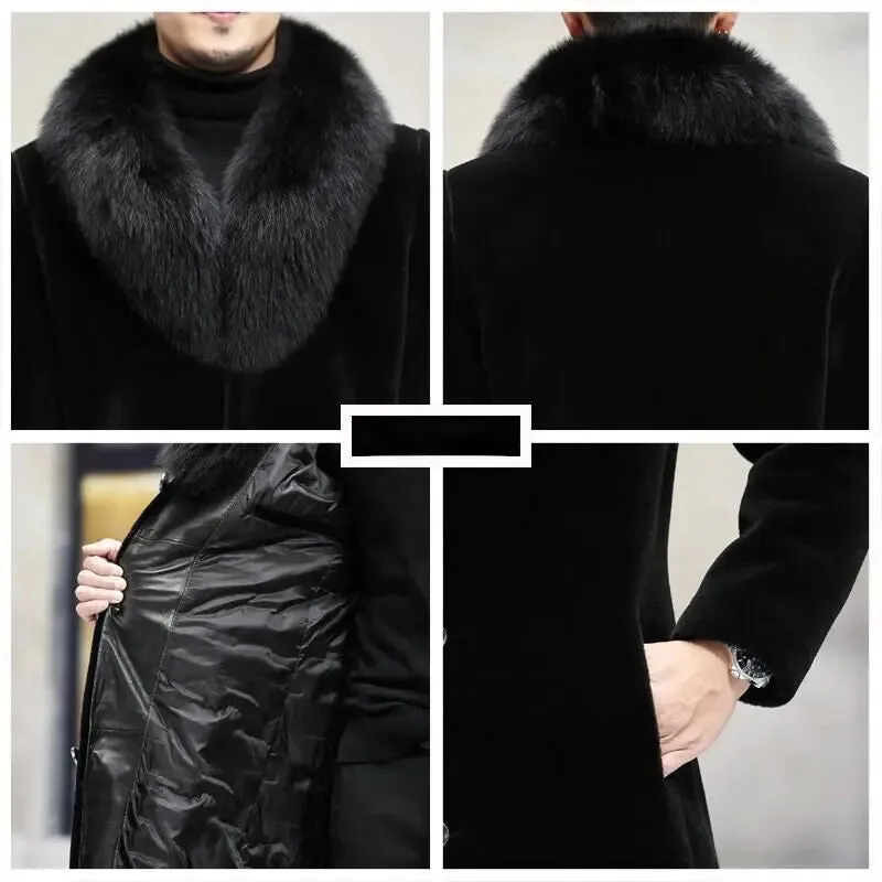 Funki Buys | Jackets | Men's Long Faux Fur Buttoned Up Coat