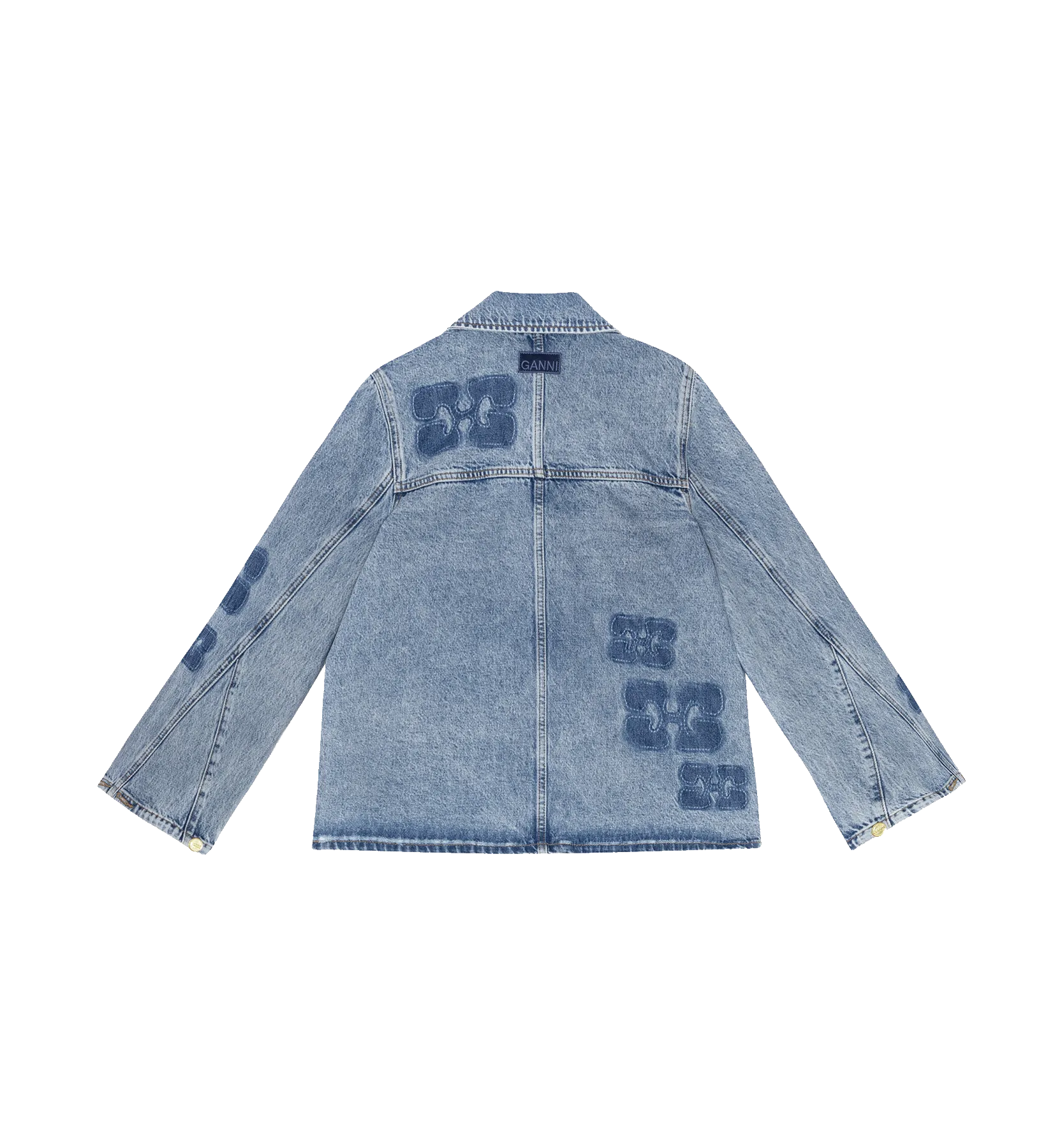 GANNI Patch Denim Jacket