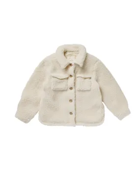 Girls Overshirt | Shearling Chore Coat - Natural | Rylee and Cru