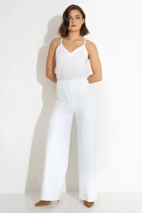 Harmony Trousers High Waisted White