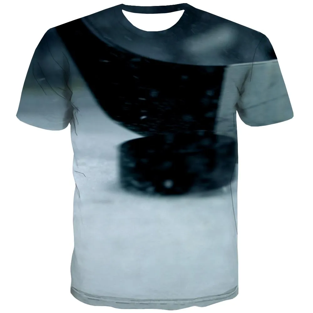 Hockey T-shirt Men Ice T-shirts 3d Game T shirts Funny Movement Shirt Print