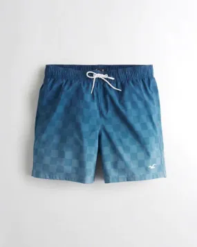 Hollister Plain Swim Shorts Men Blue