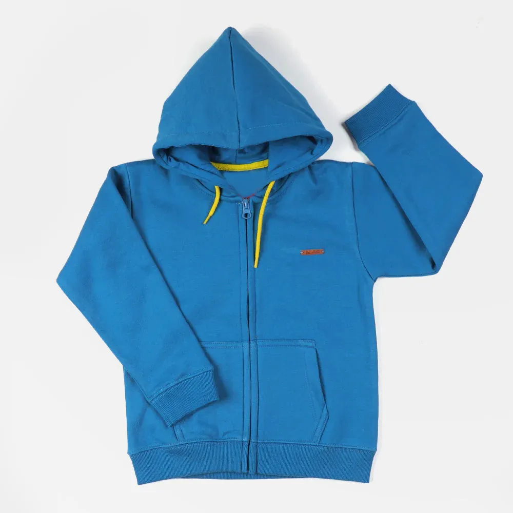 Hooded Jacket For Girls - Blue