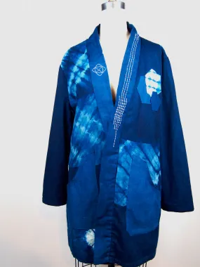 Indigo Blue | Custom Long Jacket with Sashiko | For men and women