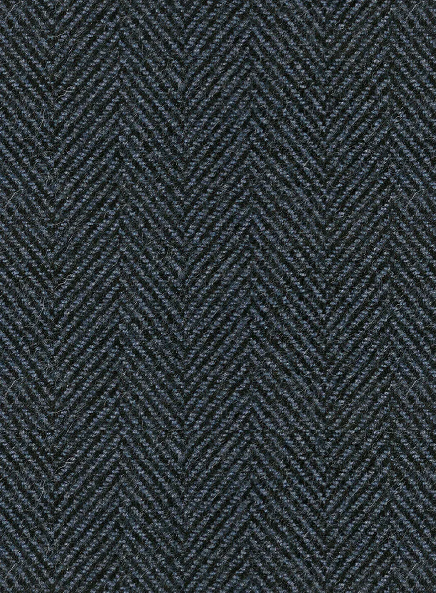 Italian Highlander Blue Herringbone Tweed Suit