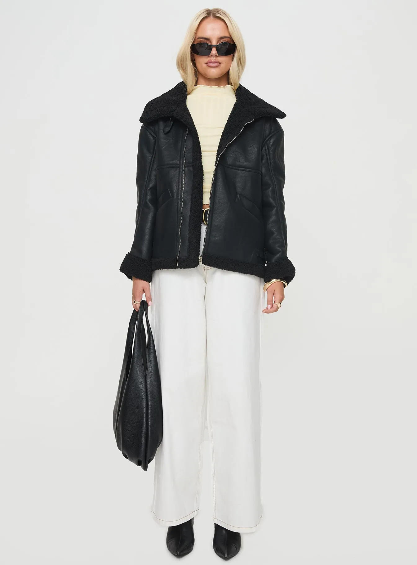 Jadu Shearling Jacket Black