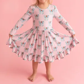 Katalina Long Sleeve Ruffled Twirl Dress