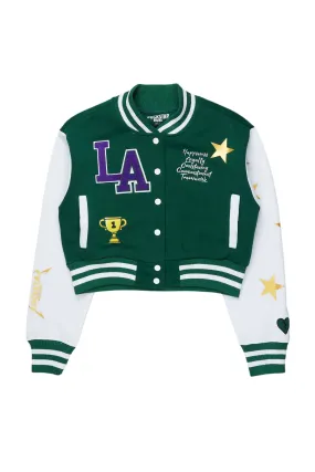 Keneka Green Varsity Jacket