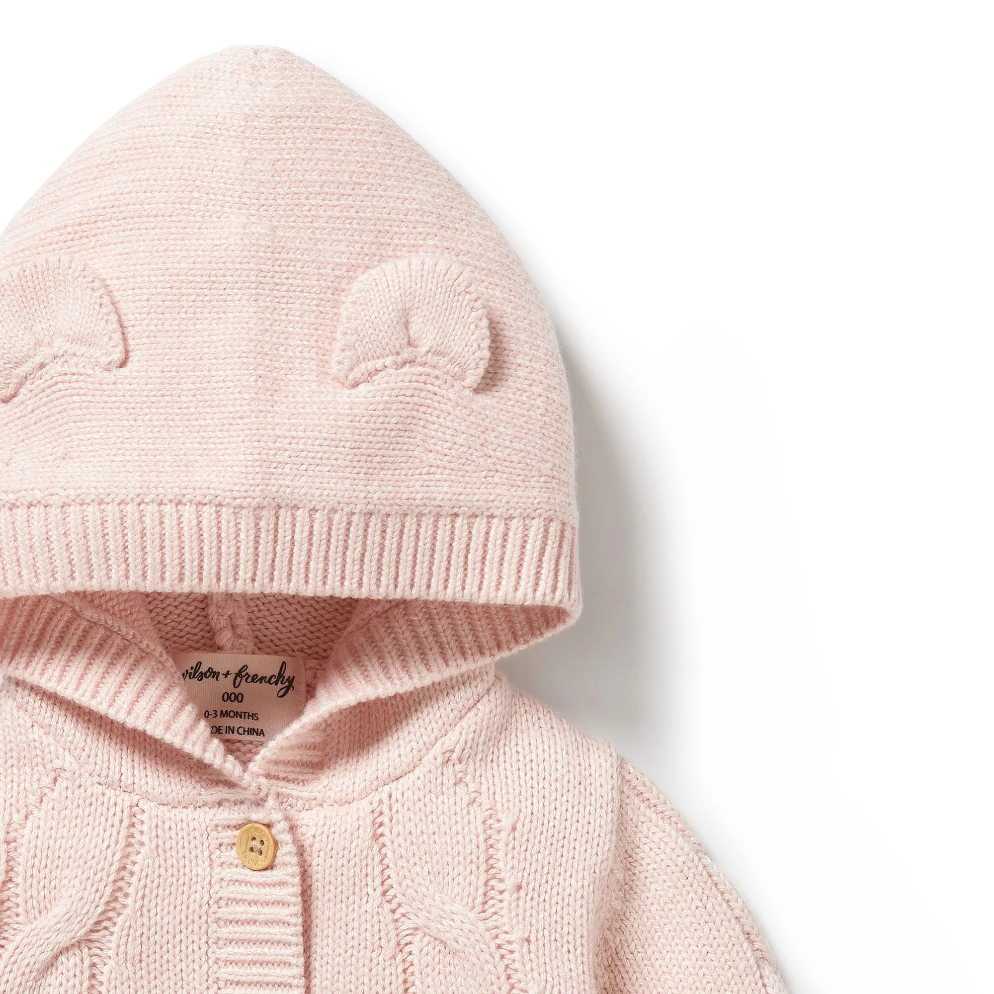 Knitted Cable Jacket | Pink