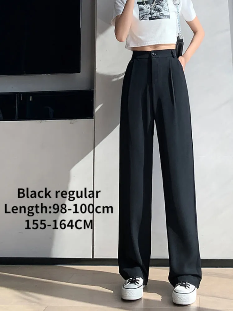 Loose Wide Leg Summer Trousers with High Waist